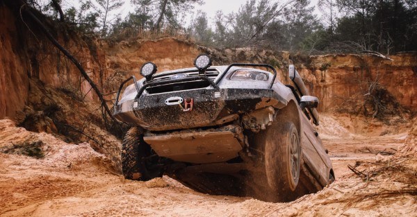 Jeep im Adventure Steinbruch in Heilbronn, Betriebsausflug Off Road