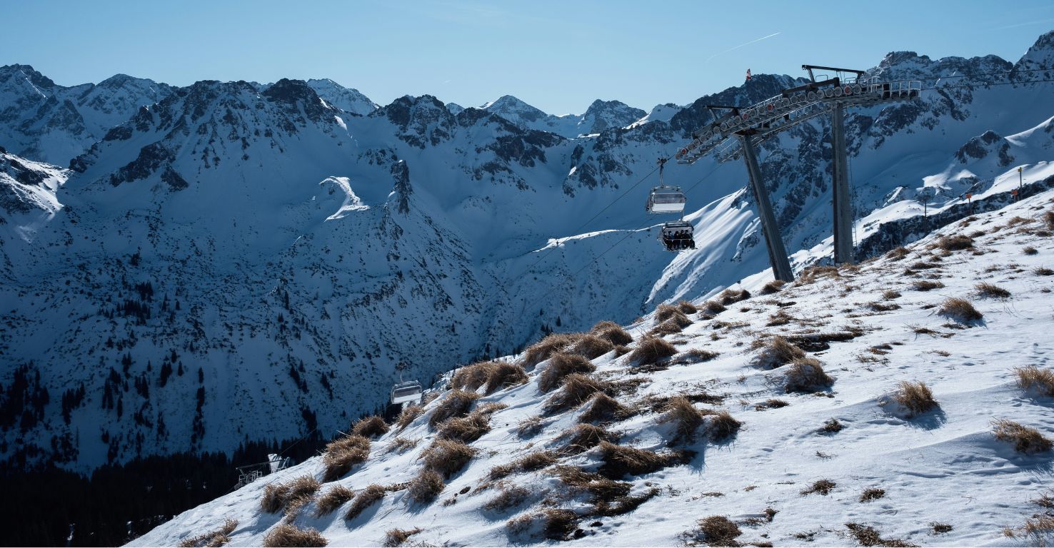 Oberstdorf Sessellift im Winter